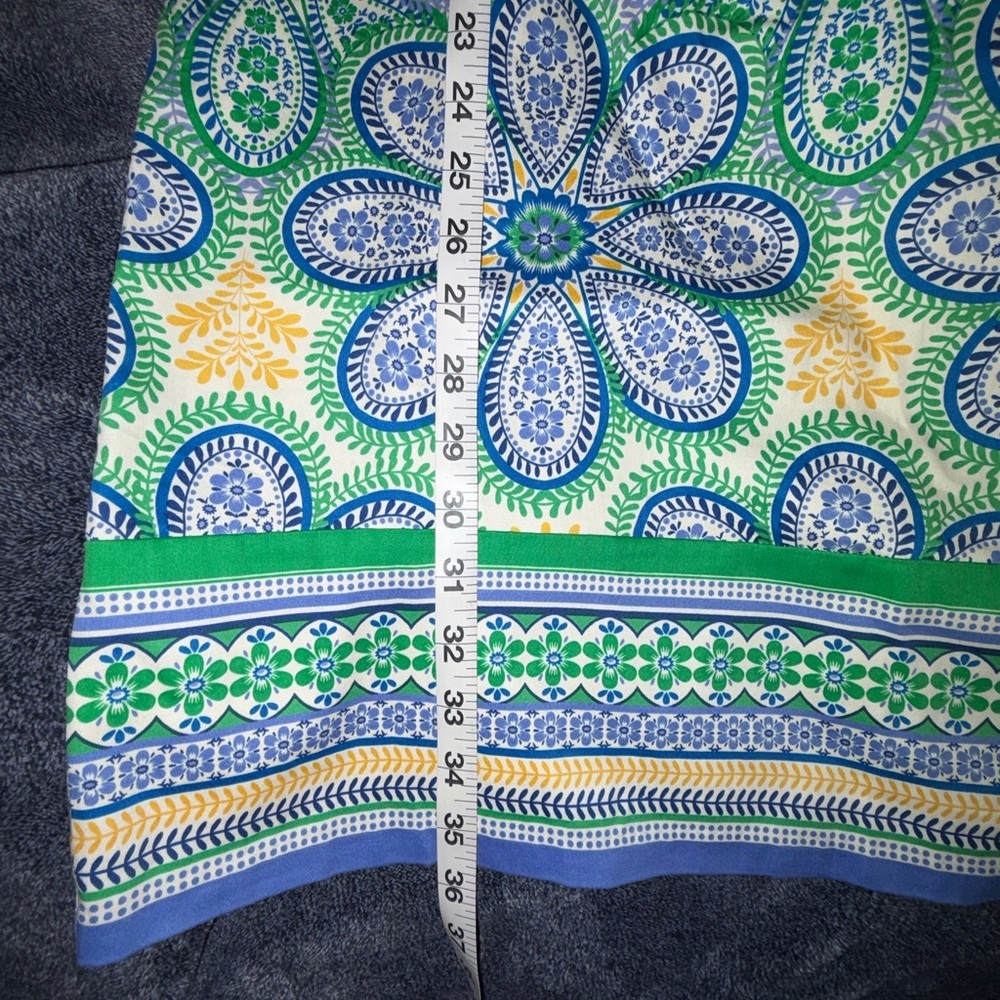 London Times Blue and Green Floral Dress - Picture 7 of 7